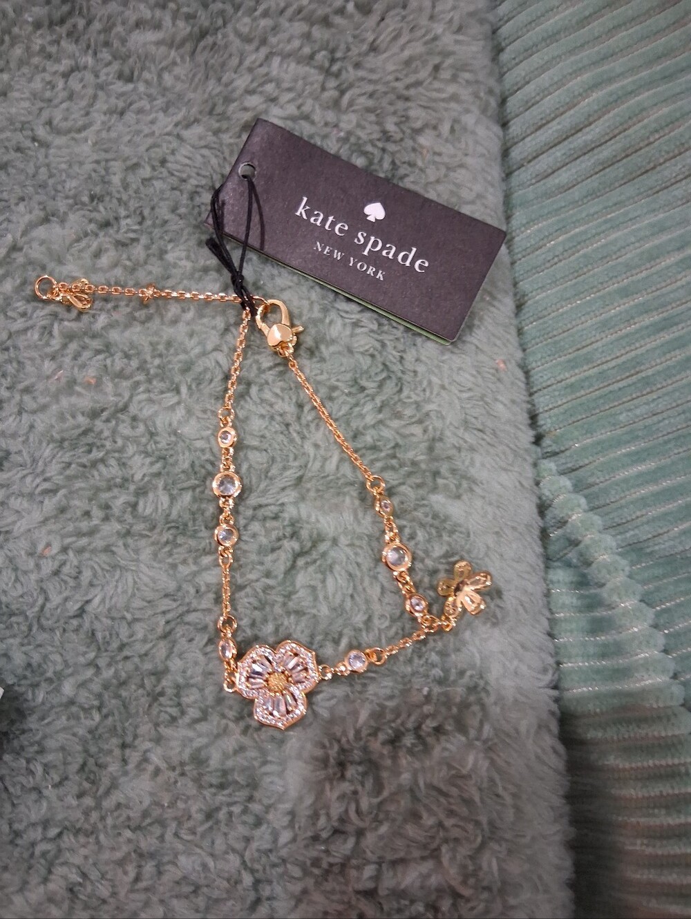 kate spade Gold Crystal Flower Necklace